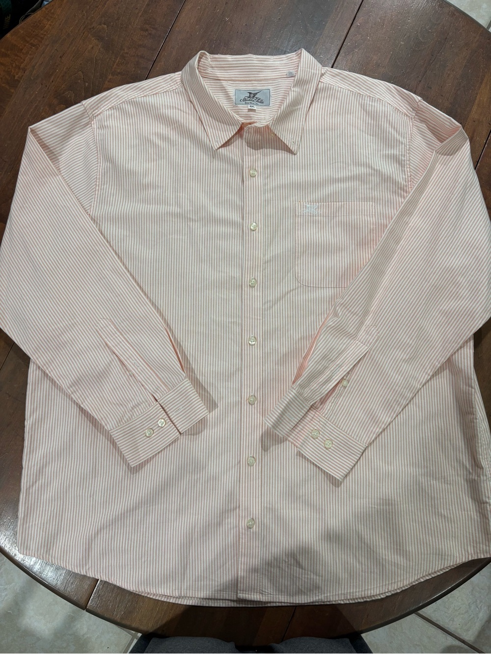 Brooks Brothers Pink Stripe Cotton Dress Shirt
